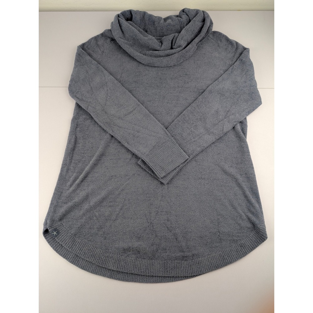 Barefoot Dreams Sweater Women Med Blue Cozy Chic Ultra Lite‎ Coastal Cowl Neck